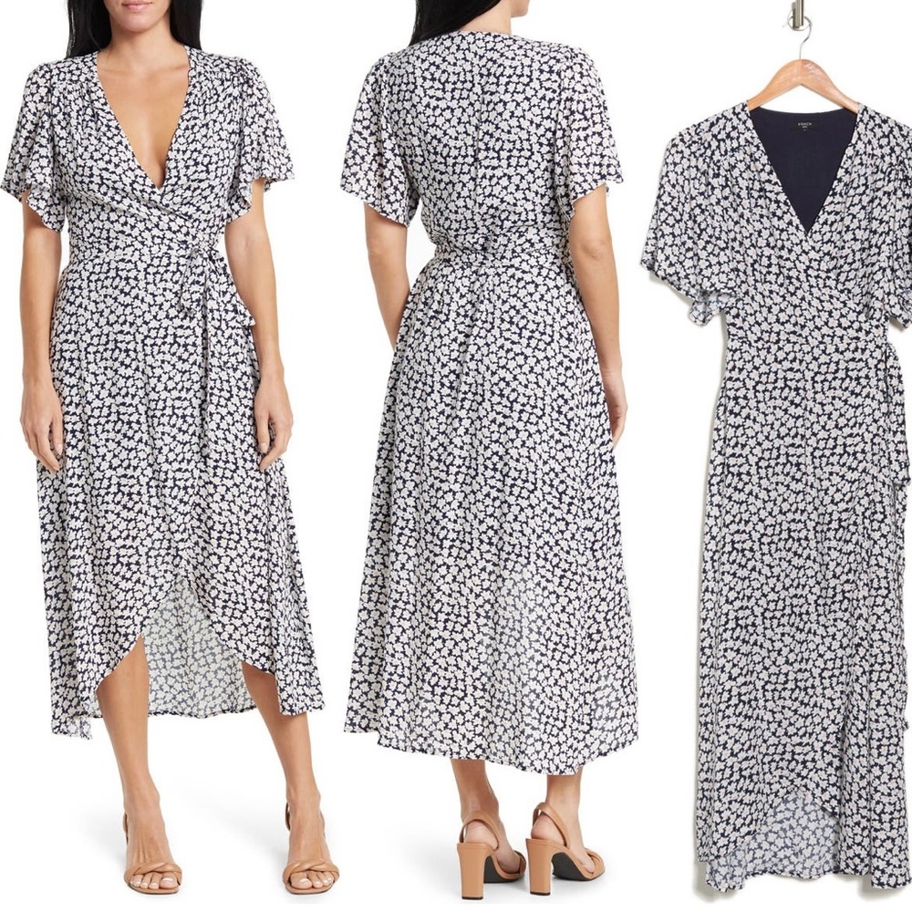 FRNCH floral wrap dress